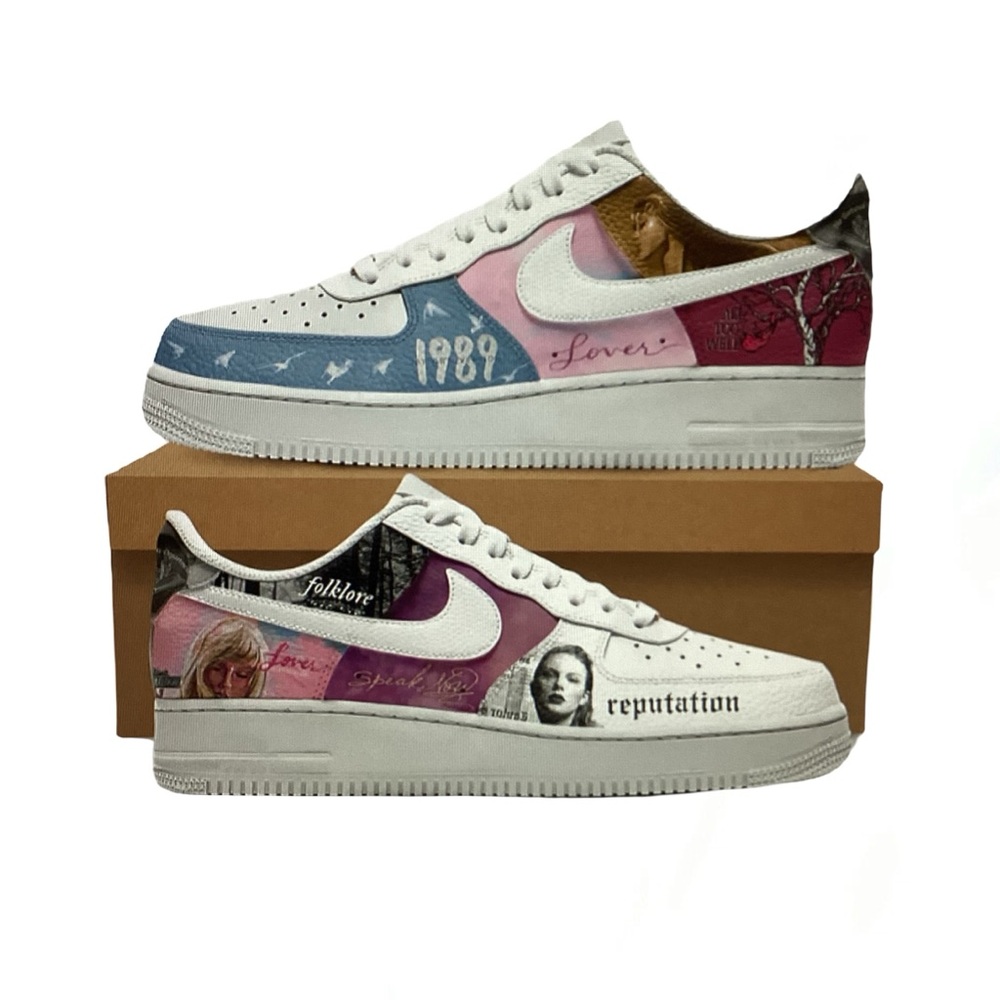 Taylor Swift Eras Tour Air Force 1 Inspired Sneakers size 8